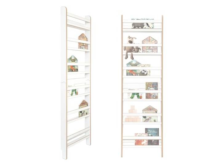 MAMOI® Kinderbücherregal aus Holzwerkstoff – Bücherkiste, Kinderbücherregal, Bücherregal für Kinderzimmer, Bücherbank, Wandregal, Montessori Kindermöbel