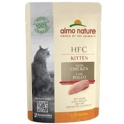 Almo Nature HFC Kitten mit Huhn 55g Katzennassfutter 24 x 55 Gramm Huhn