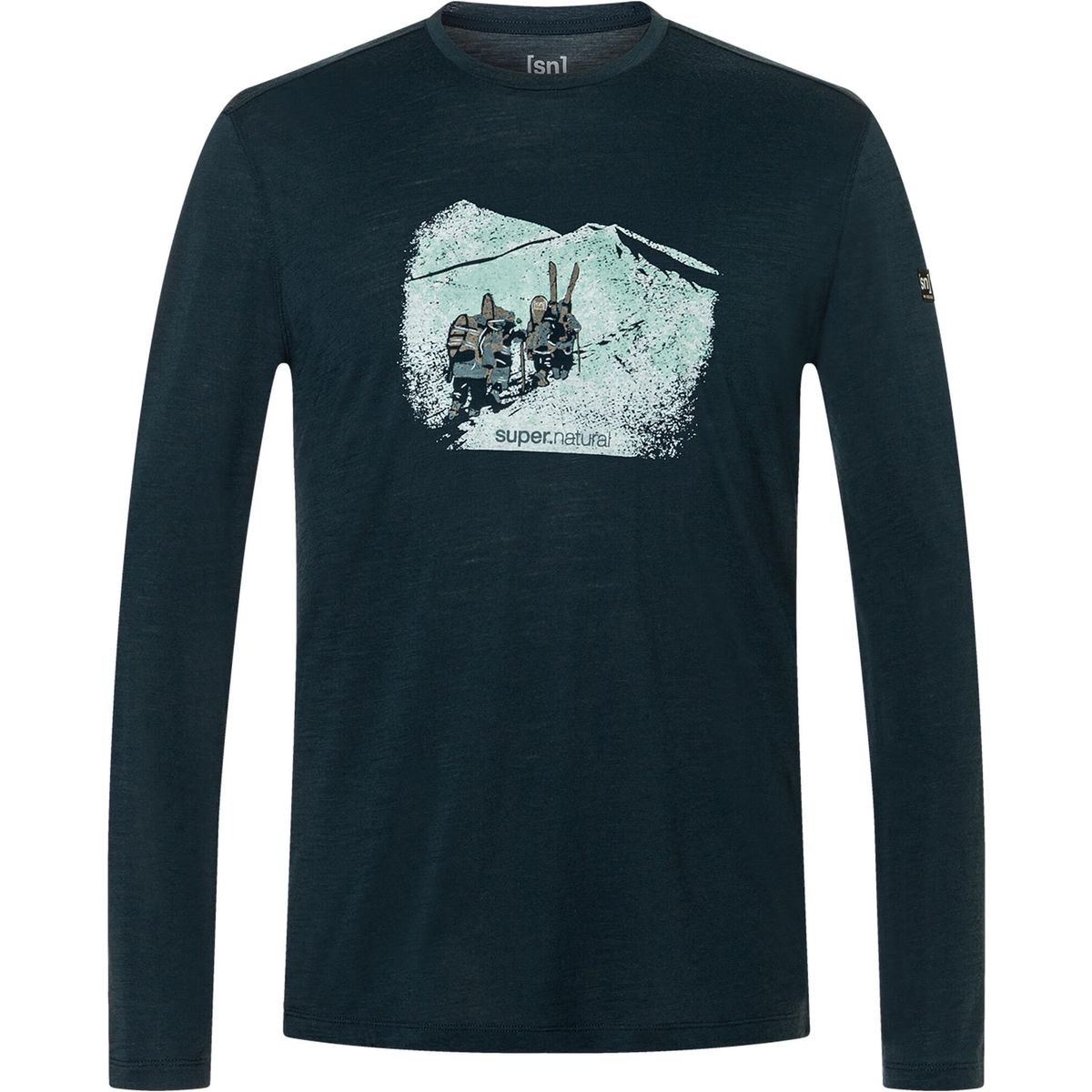Super.Natural M Snow Tour LS blueberry/various (W55) M SNMP02108W55M