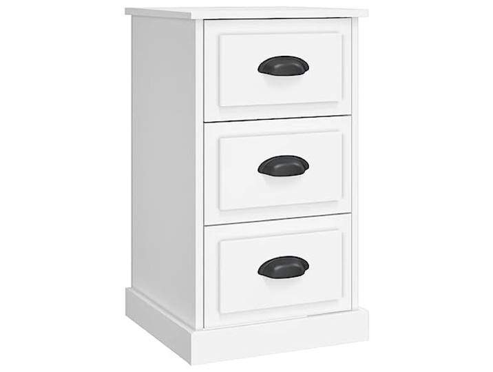 LMTYOENFG Nachttisch Weiß mit 3 Schubladen, Beistelltisch 39x39x67 cm Kompakter Standschrank fürs Schlafzimmer: Robuster Holzwerkstoff, glatte Ablage und Kippsicherung für Stabilität im Alltag.