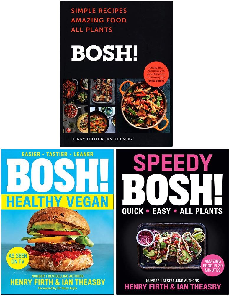 HQ BOSH! 3 Book Set by Henry Firth & Ian Theasby – Plant-Based Vegan Cookbook Collection