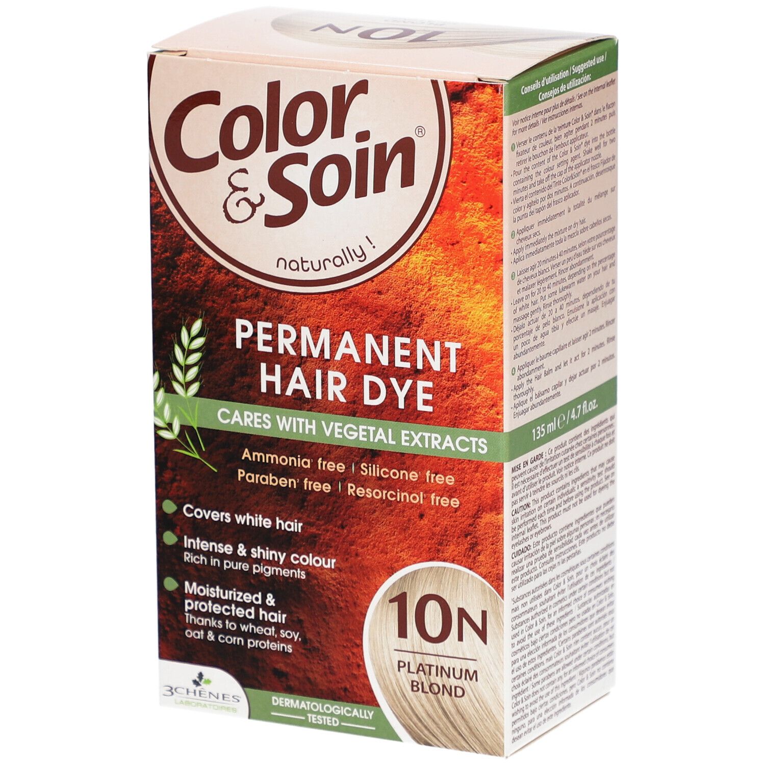 Color & Soin Coloration 10N blond platine 135 ml Creme
