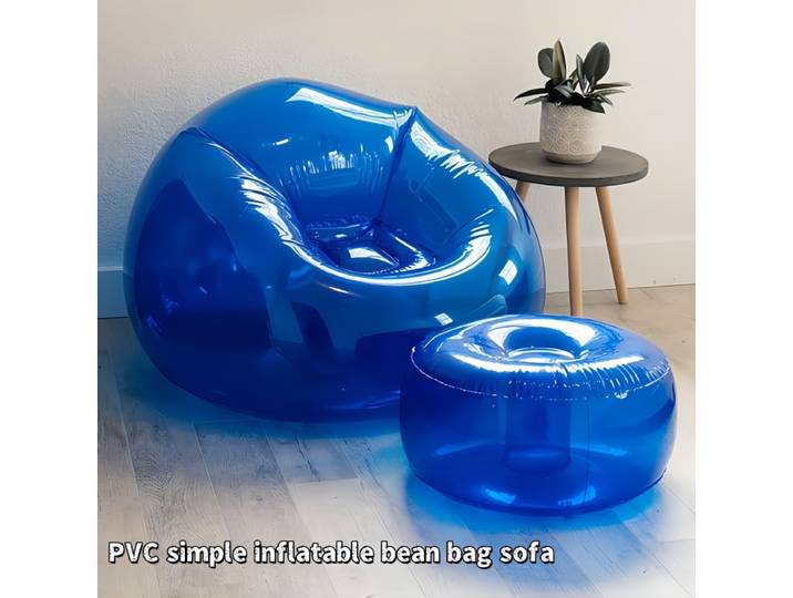 Canapé gonflable en PVC, pouf gonflable simple pour la maison - Siège gonflable portable et pliable pour camping extérieur 110*80