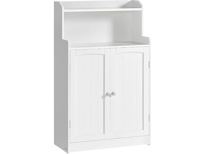 Badezimmerschrank mit Türen und Einlegeböden wolkenweiss