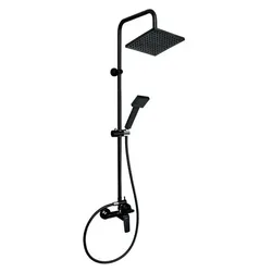 Novaservis Tina Duschsystem mit Hebelarmatur Schwarz SET04338.5