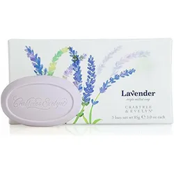 Floris, Handseife, Crabtree & Evelyn Set Trio Lavender Hydrating Soap Bar - 3 Stück, je 85 Gramm (Hartseife, 85 g)
