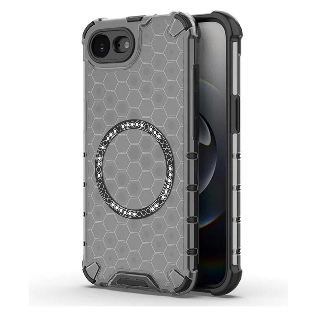 Techsuit - HoneyComb Shield MagSafe - iPhone 16e - Black (Apple iPhone 16e, Apple iPhone 17e) (57967659)