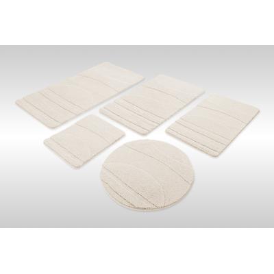 Wecon home "Marc" Höhe 25 mm rutschhemmend beschichtet schnell trocknend Badteppich, Hoch-Tief-Linien, weich, rutschhemmend, waschbar, getuftet