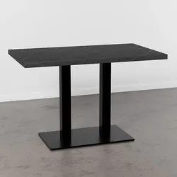 BIG Möbel GmbH Bistrotisch 110x60 cm  | Marmor Dunkel |  Gusseisen Gestell