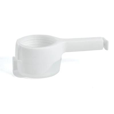 Food Preserving Bag Closure Clip Oat & Snack Dispense Spout With Moisture Seal Clamp white