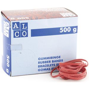 Alco 753 Gummiband Länge 80mm Breite 4mm rot 500g