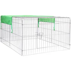 Wiltec Freilaufgehege Abdeckung 122x95x58cm Kleintiergehege Auslauf Freigehege, Gehege