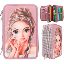 Depesche 12522 TOPModel 3-Fach Federtasche GLITTER QUEEN