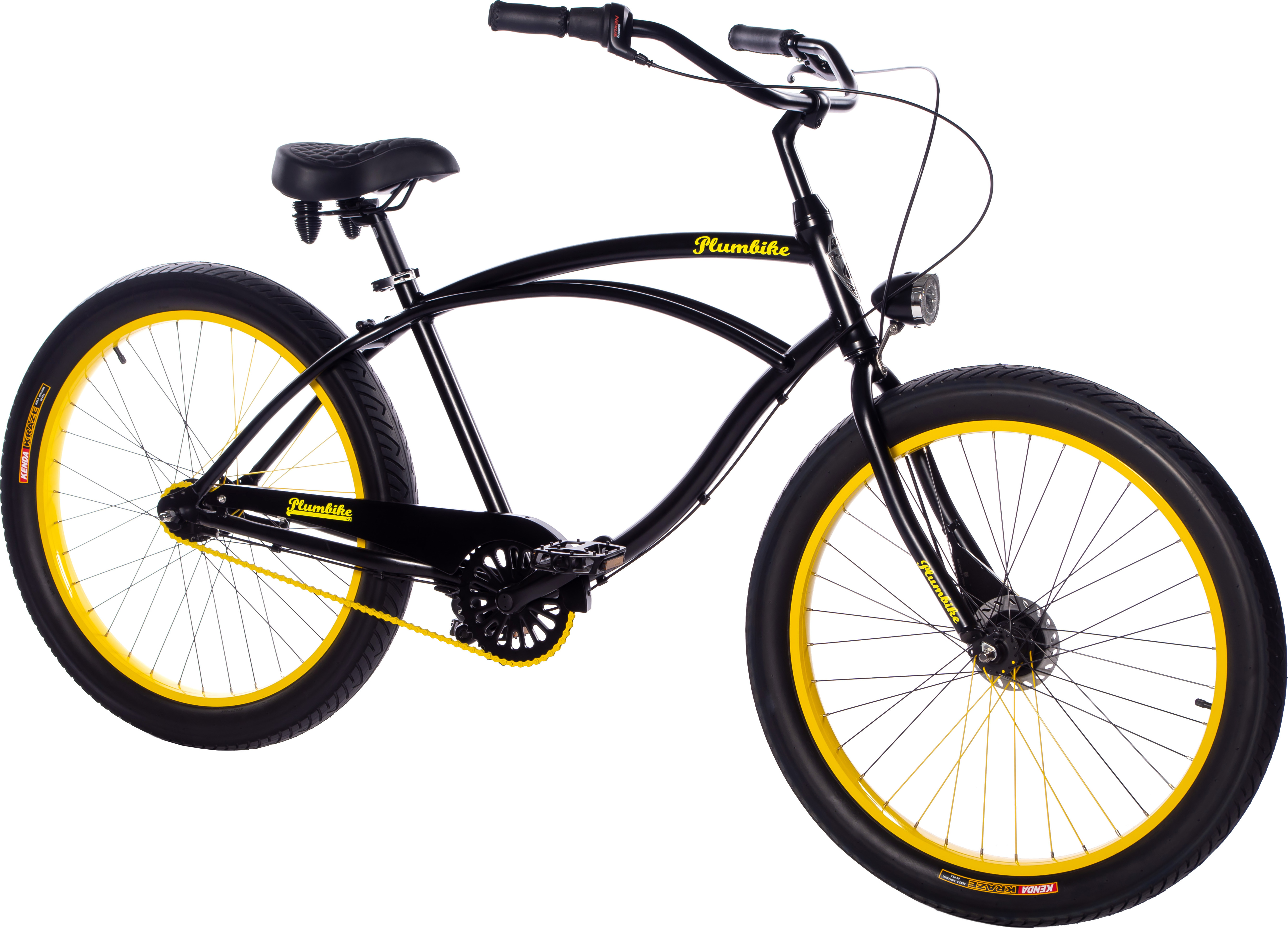 Plumbike Rider X Brooklyn Rad 26", mit Rollenbremse - Mattschwarz