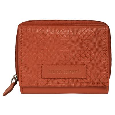 Geldbörse BRUNO BANANI "BRUNO BANANI Damen echt Leder", Damen, orange (papaya), Leder, Kleinlederwaren, echt Leder