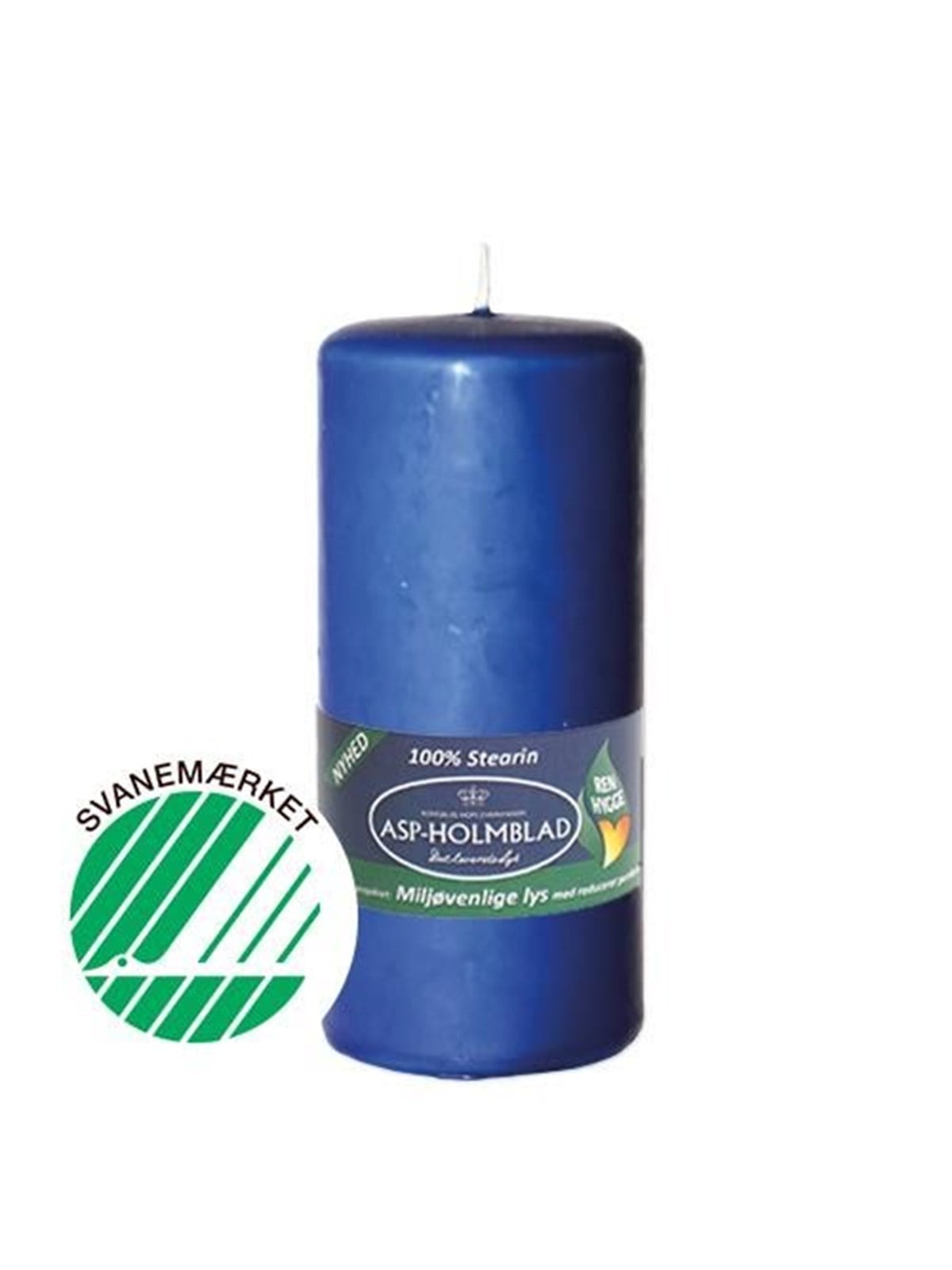 Asp-Holmblad Emissionsarme Stumpenkerze Orientalisch Blau