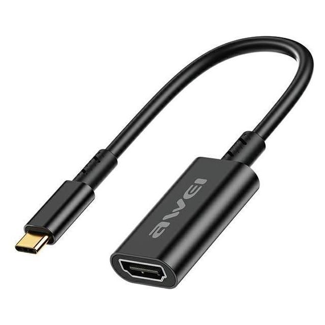Awei Adapter CL-217T USB-C/HDMI czarny/black 4k@30Hz (HDMI) (CL-217T)