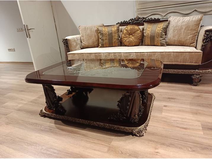 Xlmoebel Couchtisch Beiger Holz Wohnzimmertisch von XLMOEBEL mit eleganter Gestaltung, Made in Europa