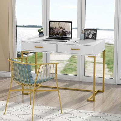 YUZHOU 40 Inch Small Desk with Drawers
