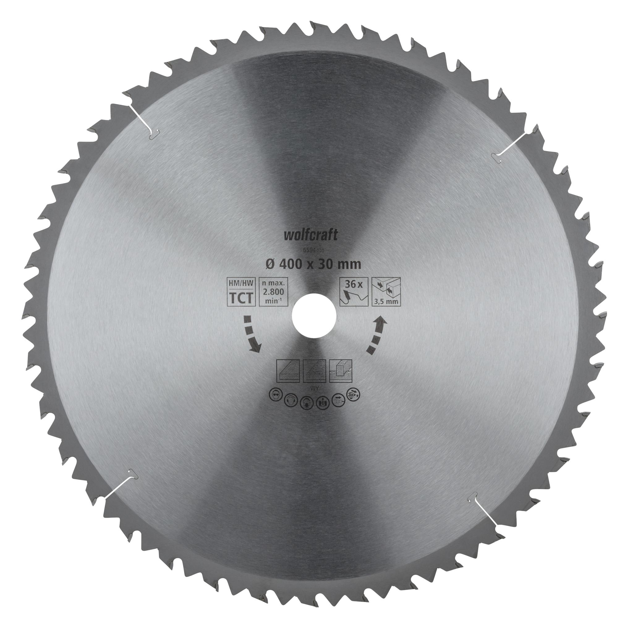 wolfcraft 1 Tischkreissägebl. HM, 36 Zähne, ø400mm (6594000)