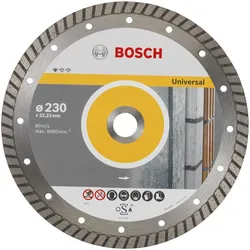 Bosch Professional Zubehör, Sägeblatt, Diamanttrennscheibe Standard for Universal Turbo, 230x22,23x2,5x10 mm, 10er-Pack