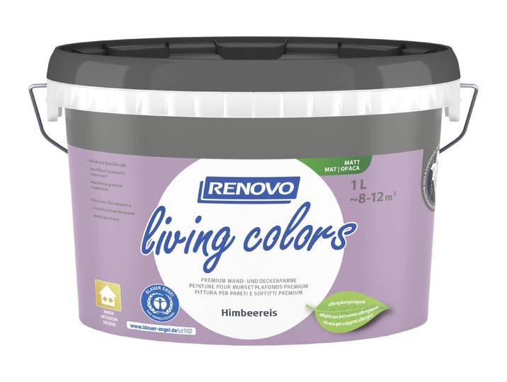 Renovo Living Colors Wand- und Deckenfarbe Himbeereis 1 l