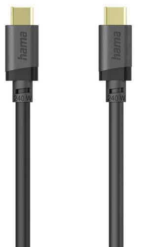 Hama USB-C Kabel USB 3.2 Gen1 USB-C Stecker 1.5m Schwarz vergoldete Steckkontakte 00202009