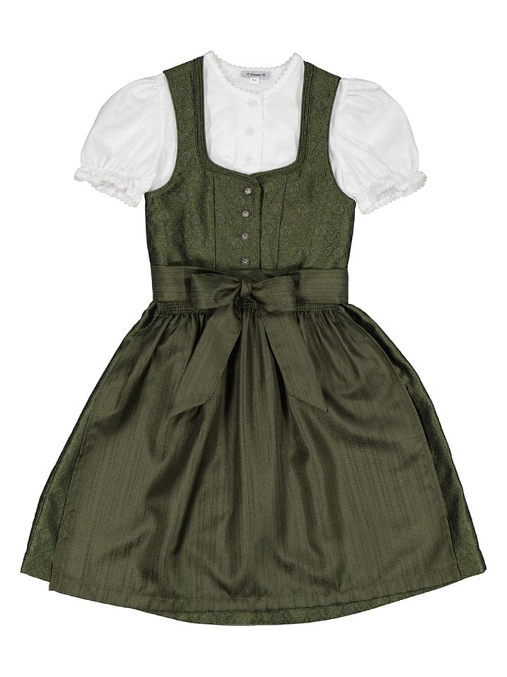 Turi Landhaus Dirndl in Dunkelgrün - 146