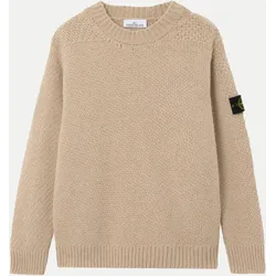 Strickpullover aus Lammwolle Beige S