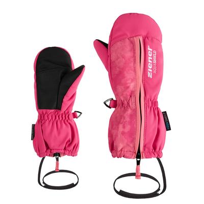 Fäustlinge ZIENER "LANGELO-Z AS glove mini", Baby, Gr. 2, rosa (pop pink), Polyester, Handschuhe Fäustlinge