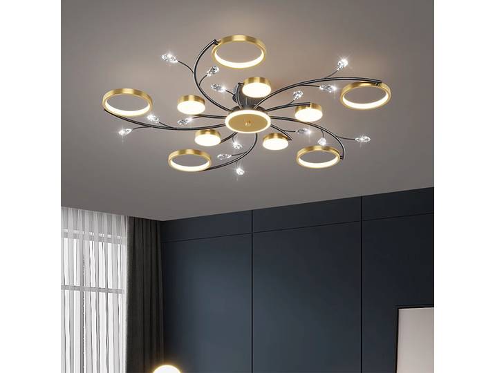 IRALAN-Plafonnier LED intelligent rond avec télécommande, design moderne, éclairage d'intérieur, luminaire décoratif de plafond, idéal pour un salon ou une cuisine
