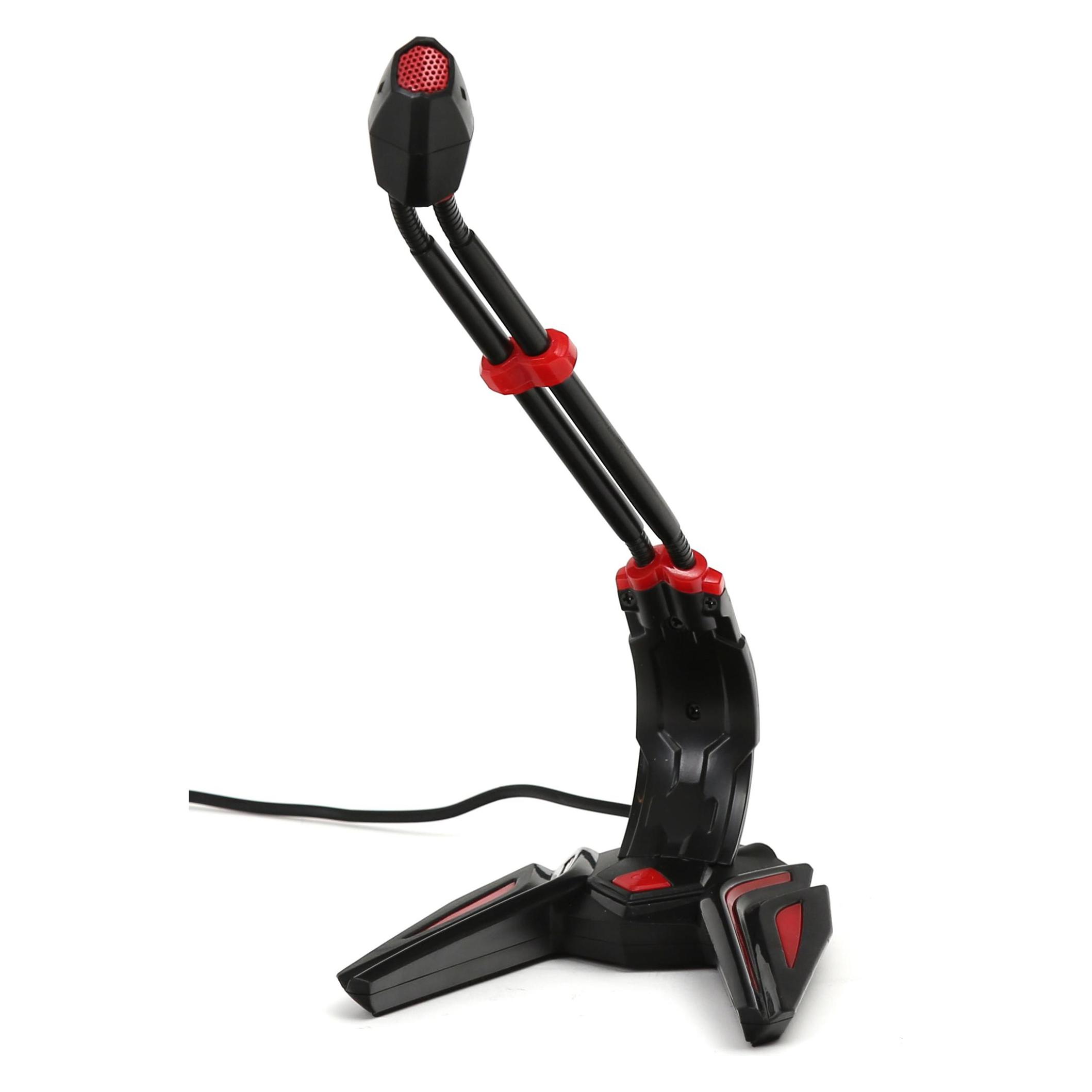 Varr Gaming Microphone with Stand, Adjustable 180°, Control panel (on/off, volume and backlight) (45575)
