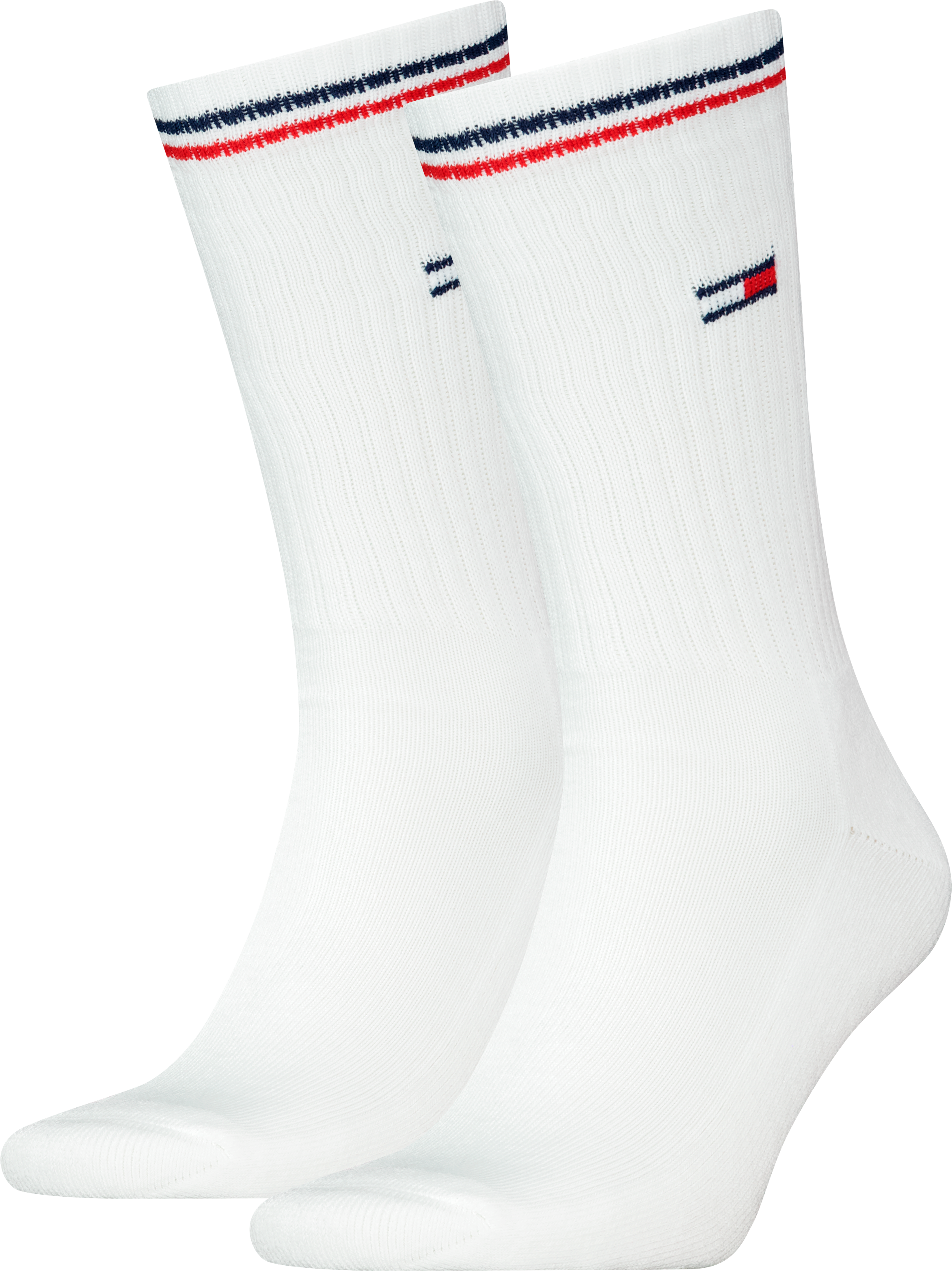 Tommy Hilfiger "TH UNI TJ SOCK 2P ICONIC" 2 Paar, Verstärkte Ferse und Spitze für zusätzliche Strapazierfähigkeit weiß 35-38