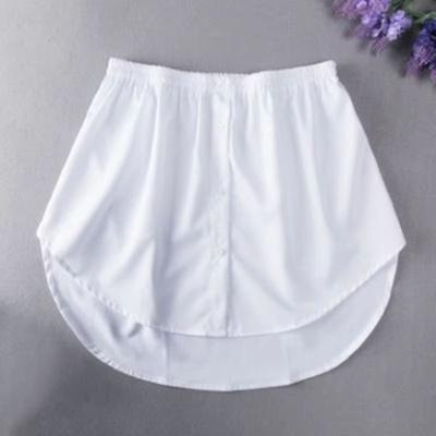 Inspired Finds Adjustable Shirt Extender For Women Layered Faux Hem Underskirt white l