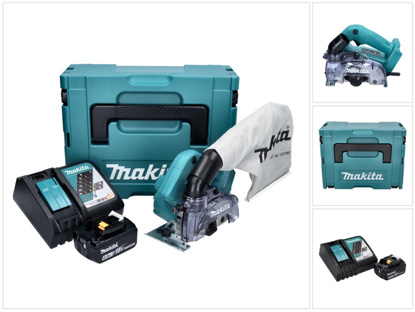 Makita DCC 500 RG1J Akku Diamantschneider 18 V 125 mm Brushless + 1x Akku 6,0 Ah + Ladegerät + Makpac