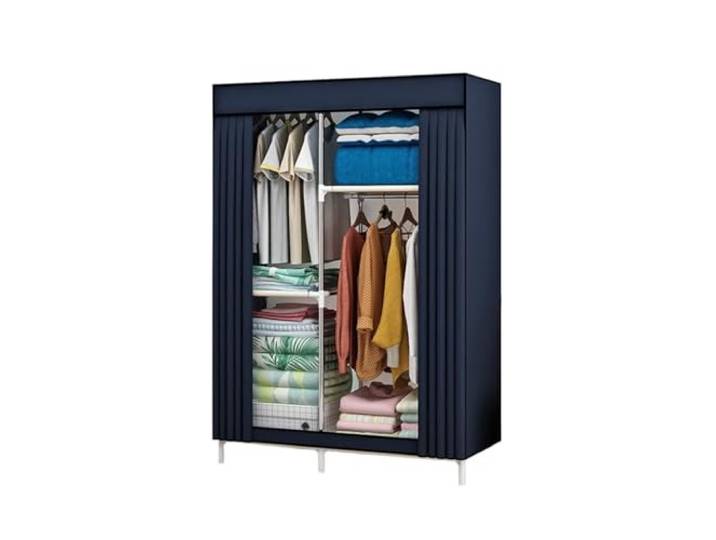 MCLIUJIA Mobiler Kleiderschrank Einfache Schlafzimmer Kleiderschrank Tragbare Stoff Schrank Lagerung Organizer Unregelmäßige Form Abdeckung Schneller und einfacher Aufbau(106x45x170cm)