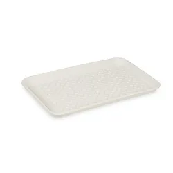 Relaxdays Schuhabtropfschale XL, 3er Set, Unterlage für nasse Schuhe, 60 x 40 cm, große Schuhablage Kunststoff, weiß