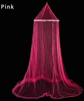 The Handy Homestead Princess Mosquito Net Canopy For Beds, Hanging Insect Mesh Bed Cover pink