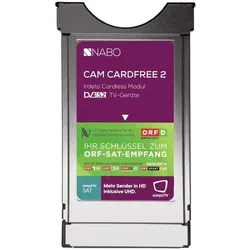 NABO CAM CARDFREE 2 CI+ Modul mit integrierter Micro-Sat-Karte - keine ORF-Karte notwendig! (CI Modul), CI Modul + Pay TV