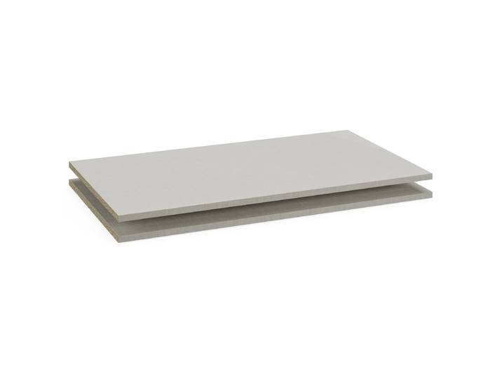 Einlegeboden - 45er Tiefe 90cm Beige 2er Set Spanplatte, lackiert