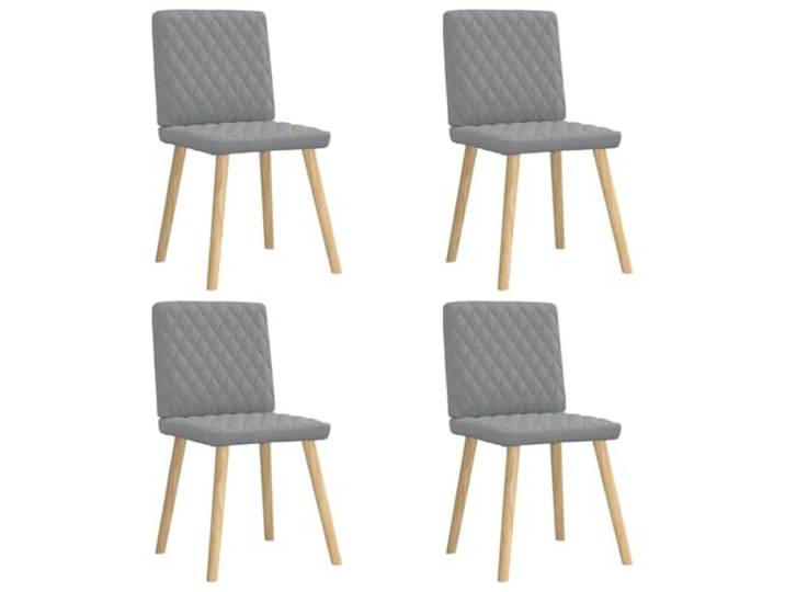 HEFZGDB Esszimmerstühle 4 STK. Hellgrau Stoff, Weiche Polsterung und Robustes Metallgestell für Langlebigen Komfort, Elegante Wohnzimmerstühle mit Stabiler Holzstruktur