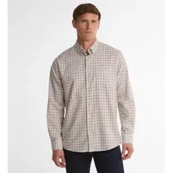 Barbour für Herren. MSH5046 Hemd Preston Regular Tattersall weinrot (M), Lässig, Kastanienbraun, Baumwolle, Langarm