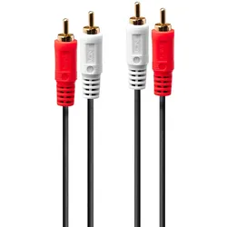 Lindy 35661 Audiokabel Stereo 2m, 2xRCA  2xRCA (Cinch) m/m, vergoldet