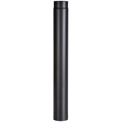 Ofenrohr FIREFIX, schwarz, B:12,4cm H:100cm L:12,4cm, Stahlblech, Rohre, 1000 mm lang