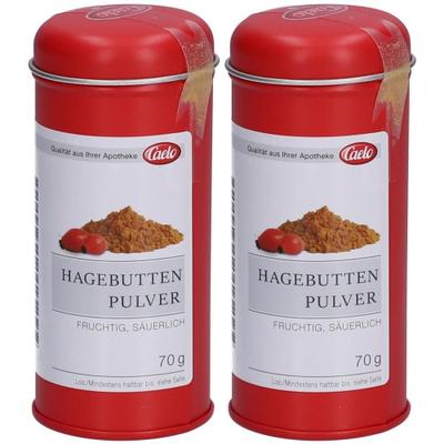 Hagebutten Pulver Caelo HV-Packung Blechdose 2x 2x70 g