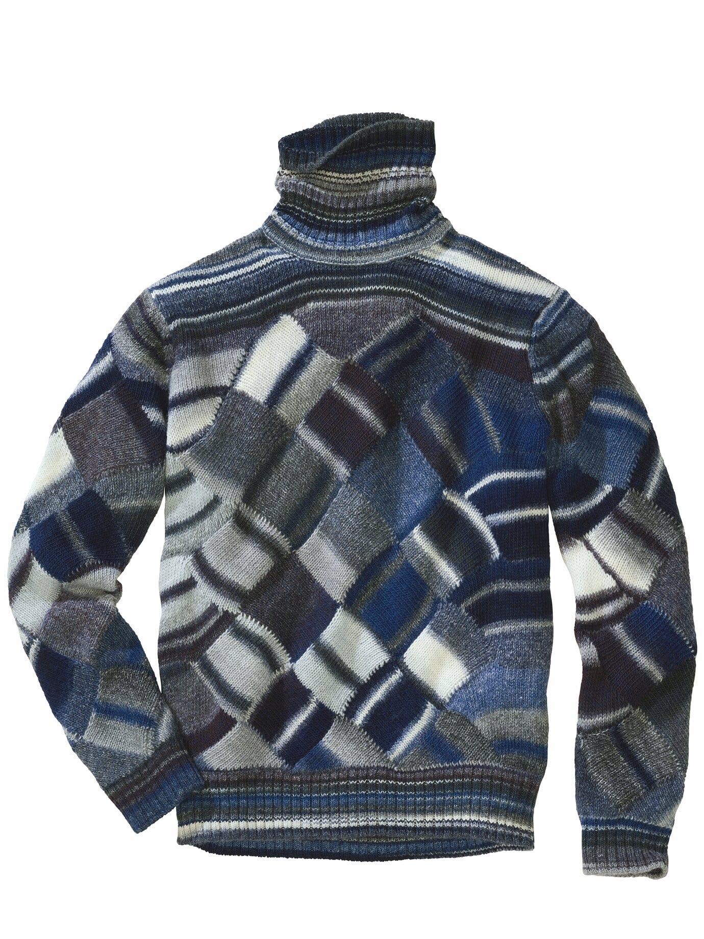 Mey & Edlich Herren Blaue-Phase-Pullover Blau 53 % Schurwolle, 47 % Polyacryl