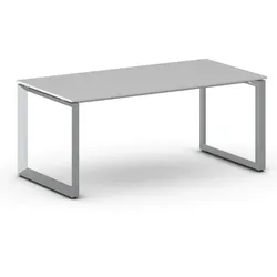 Konferenztisch PRIMO INSPIRE 180x90 cm, graues Metallgestell, grau