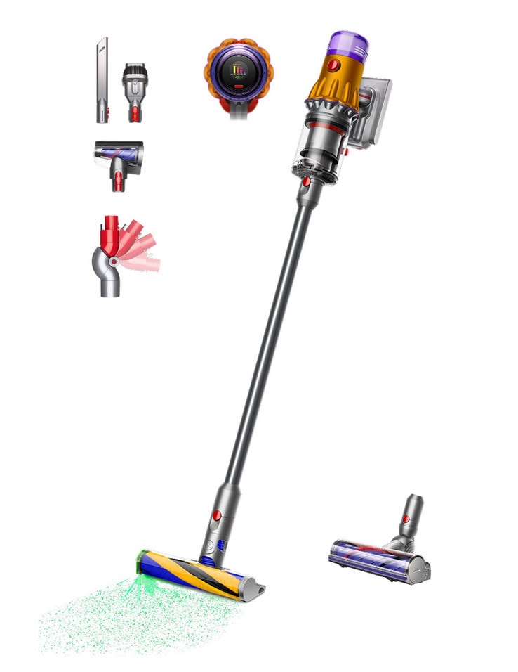 Dyson V12 Detect Slim Absolute Akkusauger gelb/nickel 448884-01