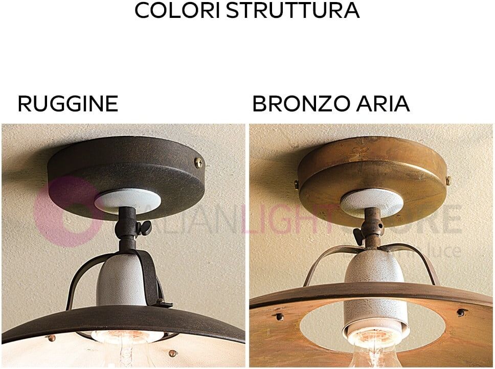 Fonso Applique Rustico Piatto D. 25 Vintage Country