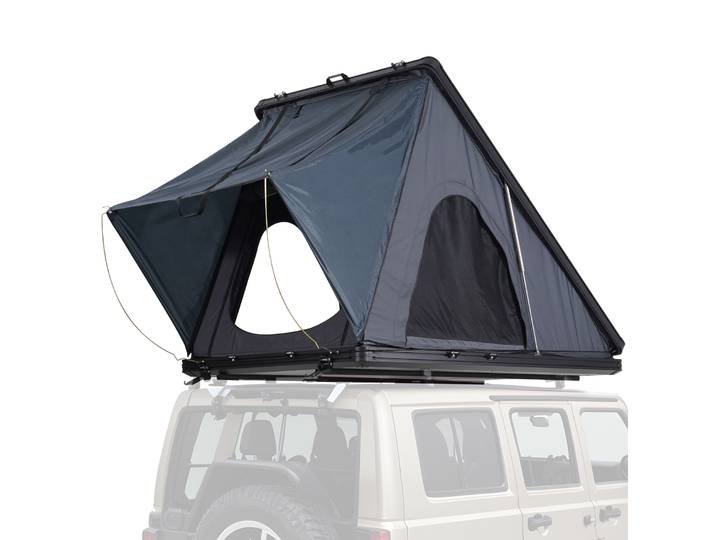 SucceBuy Tente sur le toit à coque rigide pour 2-3 personnes, tente sur le toit à coque rigide avec échelle télescopique étanche pour camions de micros